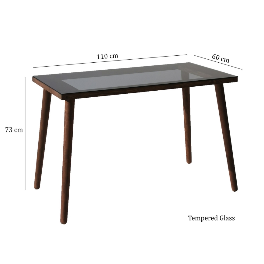 Radni sto COZY 73x110 cm borovina/crna