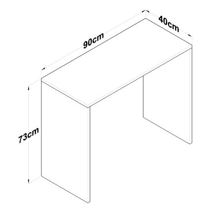Radni sto RANI 90x73 cm, braon