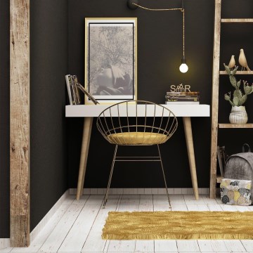 Radni sto VERONIKA 74x100 cm beli/bež