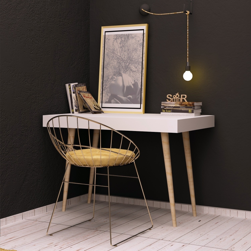 Radni sto VERONIKA 74x100 cm beli/bež