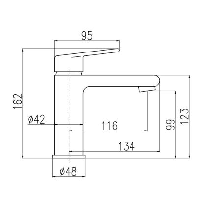 RAV Slezák CO128.0CMATZ - Baterija za umivaonik COLORADO 16,2 cm crna/zlatna