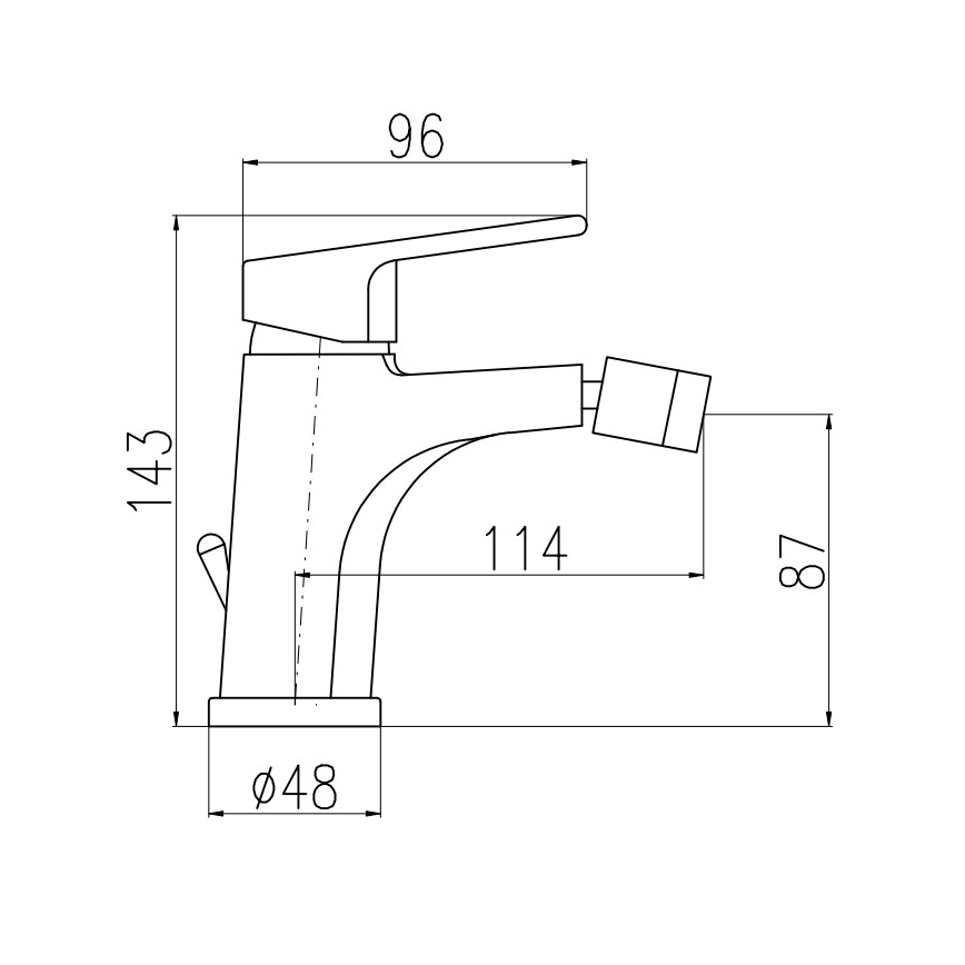 RAV Slezák CO145.0 - Baterija za bide + ispust COLORADO 14,3 cm sjajni hrom