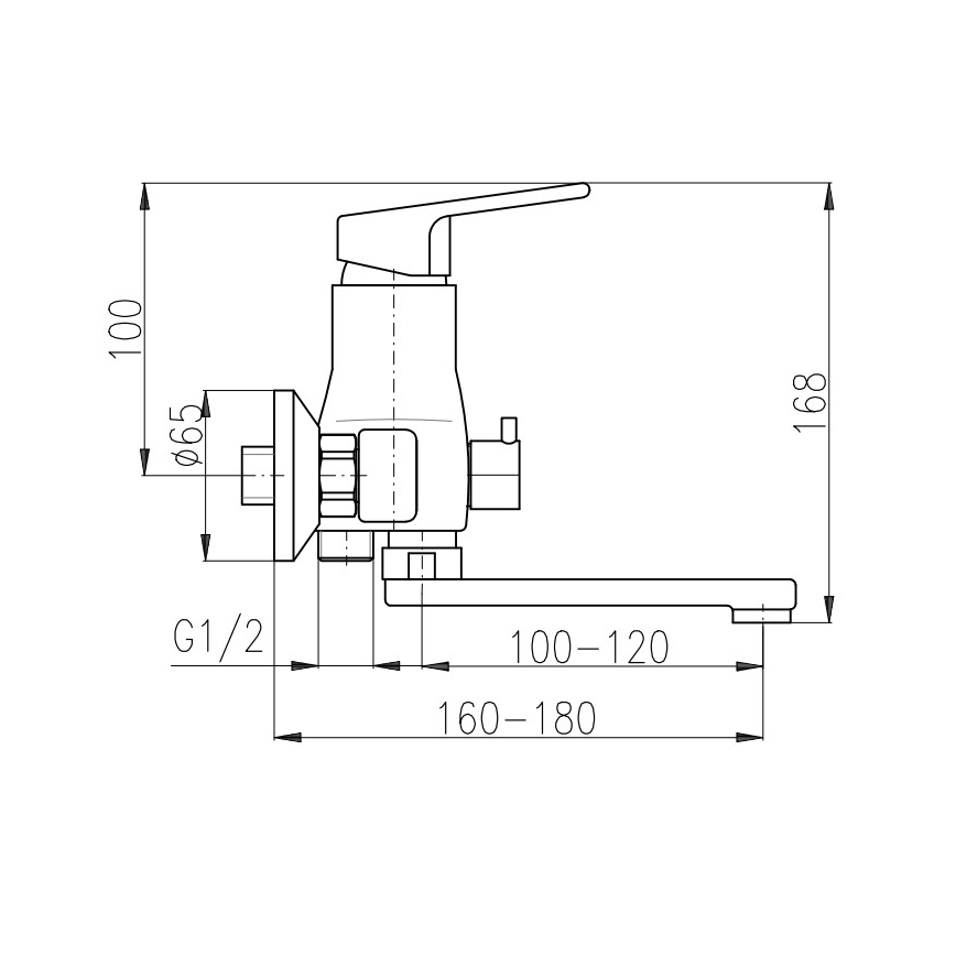 RAV Slezák CO151.5 - Baterija za kadu COLORADO, sjajni hrom