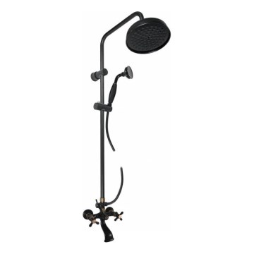 RAV Slezák MK159.5/7CMATSM - Komplet za kadu sa baterijom MORAVA RETRO crna/mesing