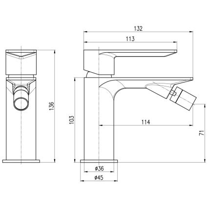 RAV Slezák NL144.0ZK - Bide baterija NIL 13,6 cm, brušeno zlato