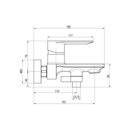 RAV Slezák NL154.5/1 - Komplet za kadu sa baterijom NIL, sjajni hrom