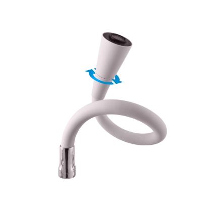 RAV Slezák SA006.0/13S - Baterija za sudoperu SAZAVA sa fleksibilnim ramenom, 35,6 cm, siva/sjajni hrom