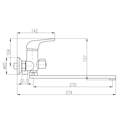 RAV Slezák SA053.5 - Baterija za kadu SAZAVA, sjajni hrom