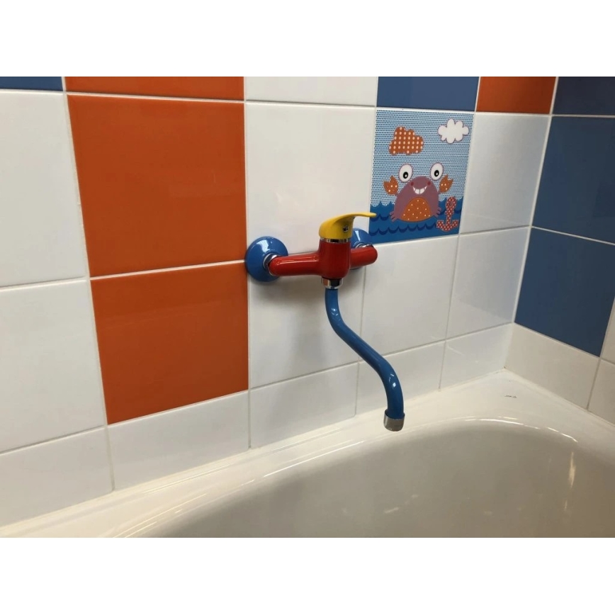 RAV Slezák SAJ001.5/21 - Umivaonička baterija JUNIOR crvena/plava/žuta