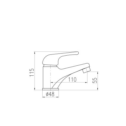 RAV Slezák SAJ091.0 - Baterija za umivaonik JUNIOR 11,5 cm crvena/žuta