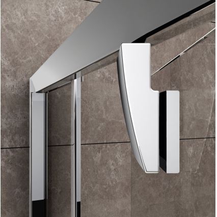 Ravak 37677U00Z1 - Trodelna četvrtkružna tuš kabina PIVOT 90x90 cm satinirano