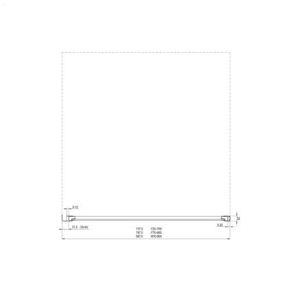 Ravak 940701R211 - Fiksna tuš stena SUPERNOVA 90x198 cm bela