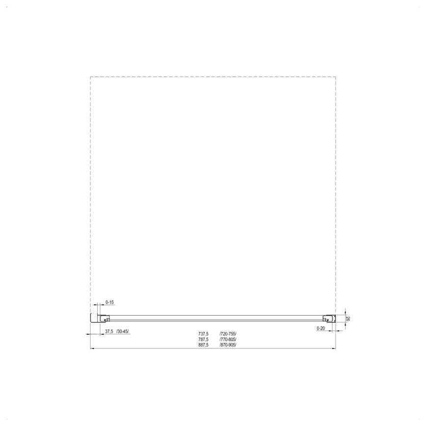 Ravak 940701R211 - Fiksna tuš stena SUPERNOVA 90x198 cm bela