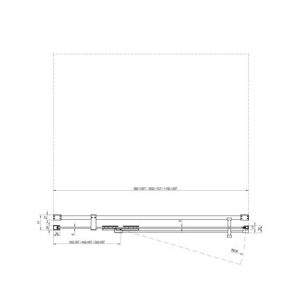 Ravak - Tuš kabina COOL 100x80 cm crna