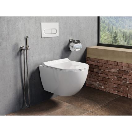 Ravak X01455 - Taster za vodokotlić CHROME 24,7x16,5 cm bela