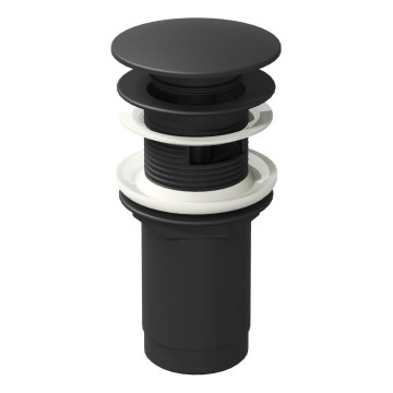 Ravak X01748 - CLICK-CLACK odliv za umivaonik, prečnik 6,6 cm, crni