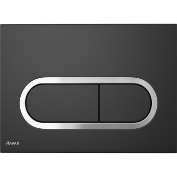 Ravak X01797 - Dugme za ispiranje 24,7x16,5 cm CHROME crna
