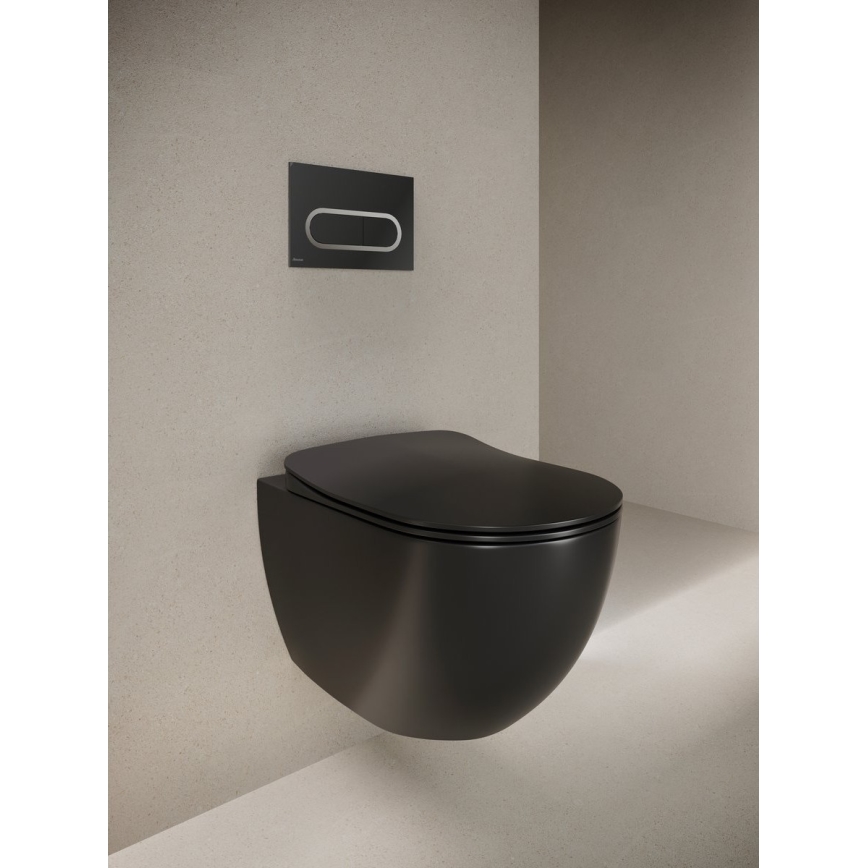 Ravak X01797 - Dugme za ispiranje 24,7x16,5 cm CHROME crna