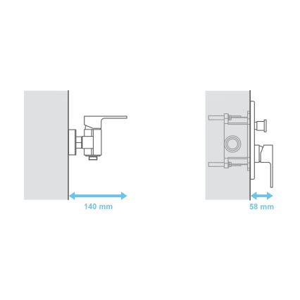 Ravak X070052 - Osnovno telo za podžbukne baterije R-BOX 15,2x11,9 cm