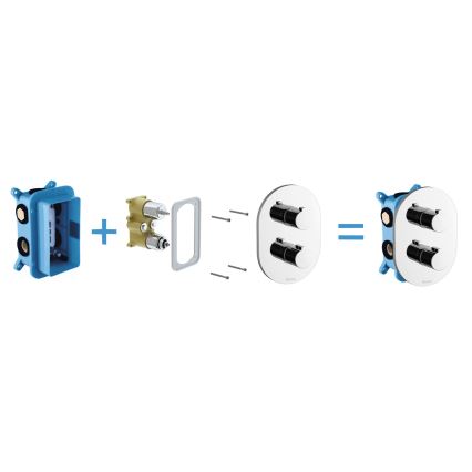 Ravak X070074 - Osnovno telo za podžbukne baterije R-BOX MULTI 18,1x11,6 cm
