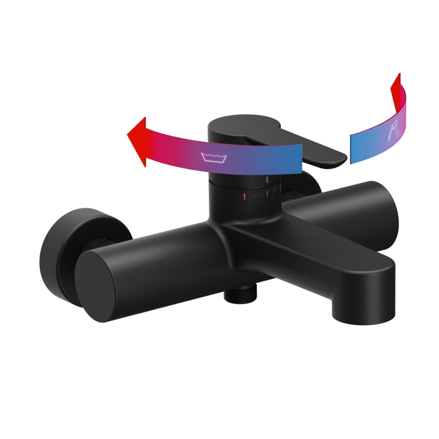 Ravak X070185 - Baterija za kadu PURI crna