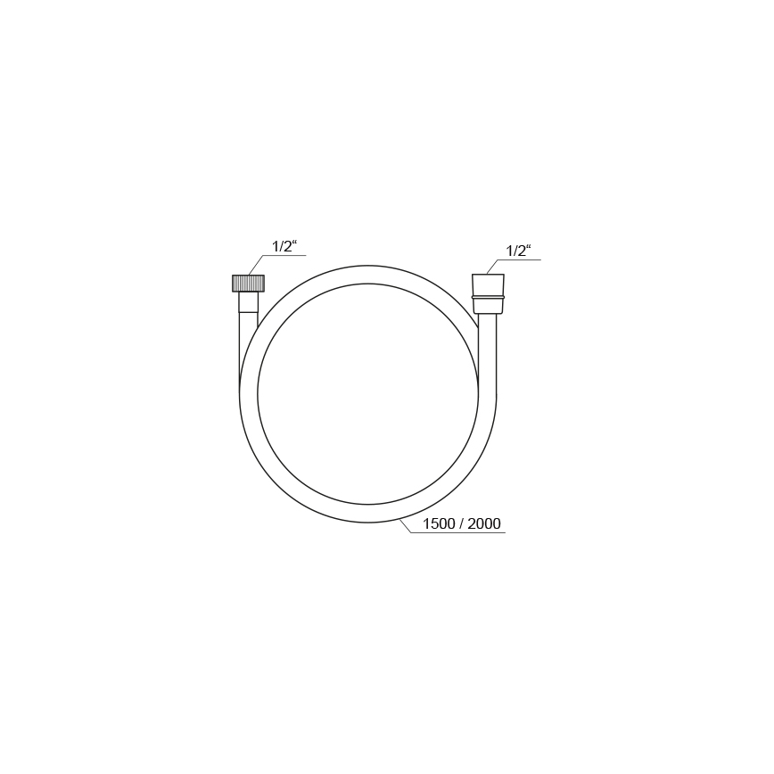 Ravak X07P337 - Plastično crevo za tuš 200 cm, sjajni hrom