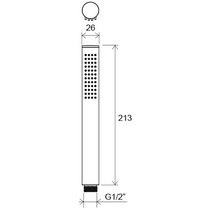 Ravak X07P573 - Ručna tuš slušalica AIR crna