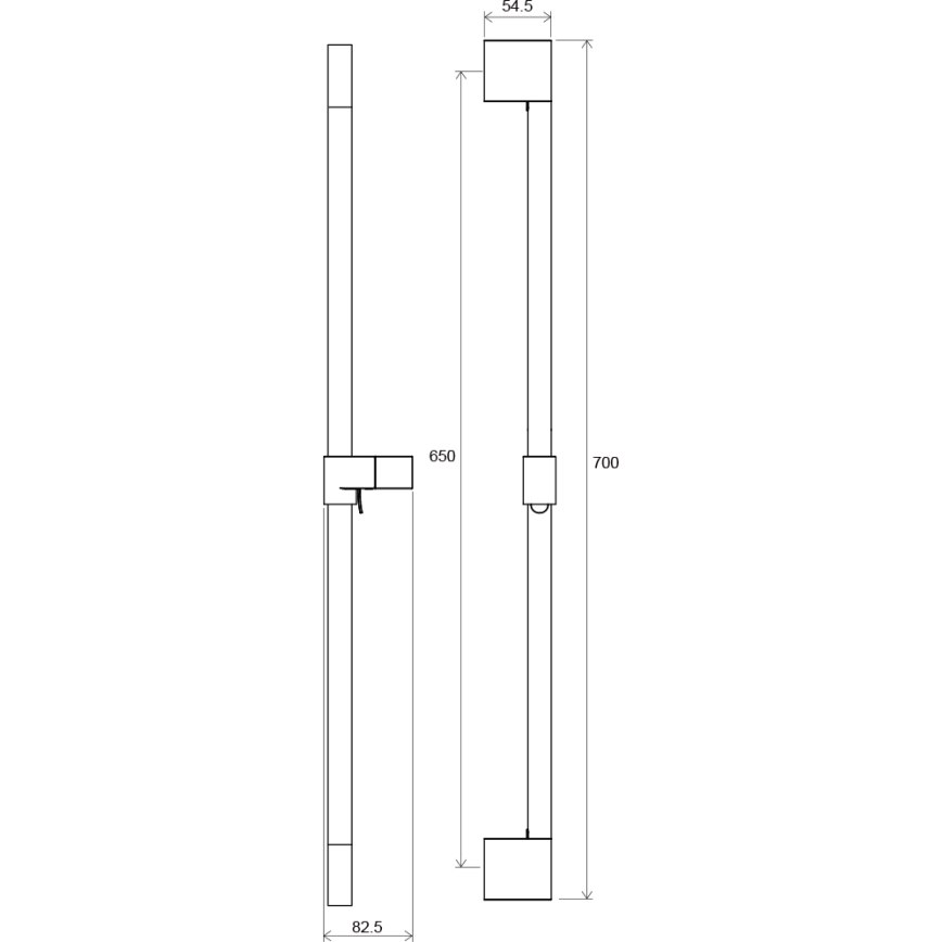 Ravak X07P715 - Šipka za tuš 70 cm, brušeno zlato