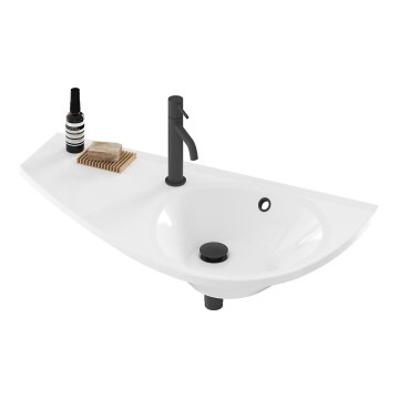 Ravak XJ1L1100000 - Zidni umivaonik AVOCADO 85x45 cm liveni mermer/bela
