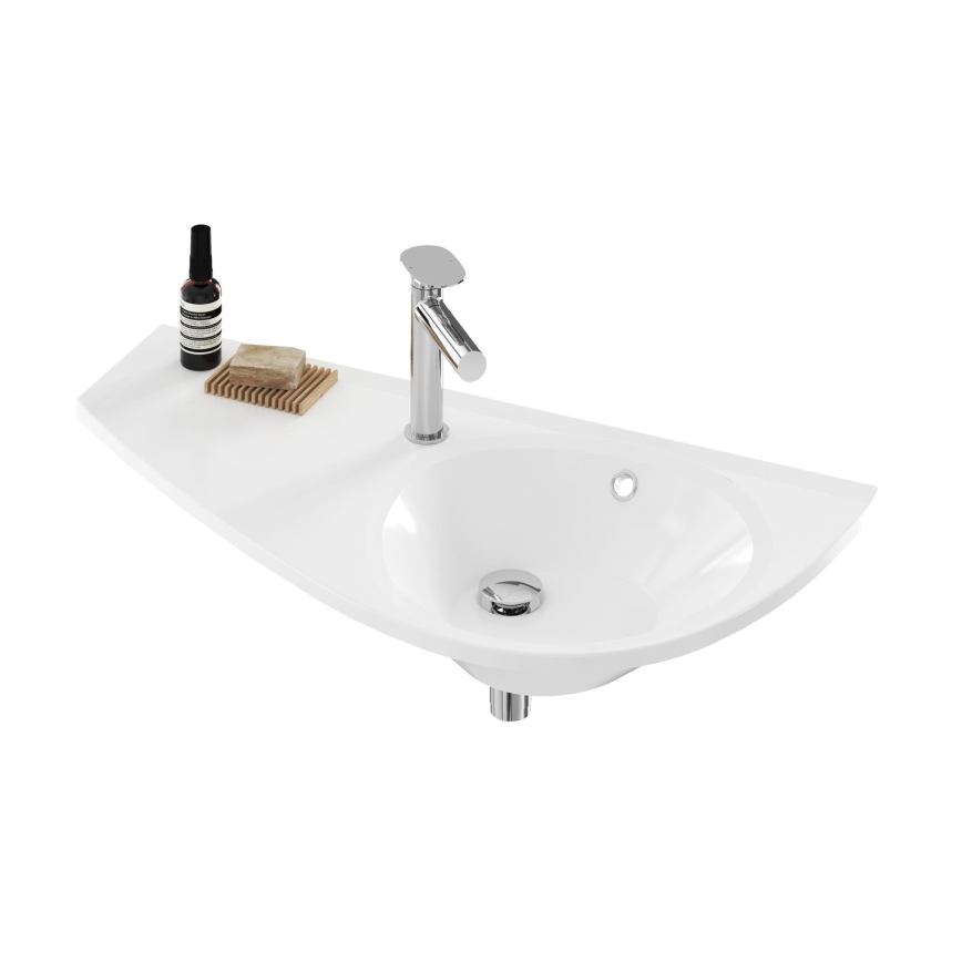 Ravak XJ1L1100000 - Zidni umivaonik AVOCADO 85x45 cm liveni mermer/bela