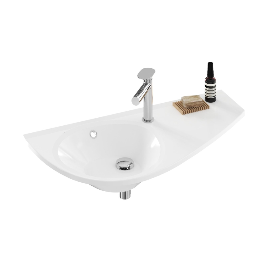 Ravak XJ1P1100000 - Viseći umivaonik AVOCADO 85x45 cm liveni mermer/bela