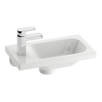 Ravak XJGL1100000 - Zidni umivaonik CHROME 40x22 cm liveni mermer/bela