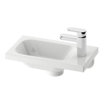 Ravak XJGP1100000 - Viseći umivaonik CHROME 40x22 cm liveni mermer/bela