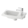 Ravak XJGP1100000 - Viseći umivaonik CHROME 40x22 cm liveni mermer/bela