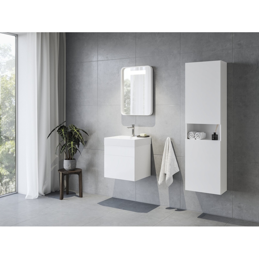 Ravak XJO01250000 - Zidni umivaonik NATURAL 50x45 cm liveni mermer/bela