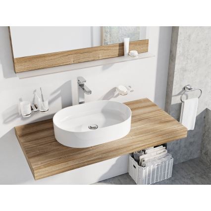 Ravak XJX01155001 - Umivaonik na radnu ploču CERAMIC SLIM 55x37 cm keramika/bela