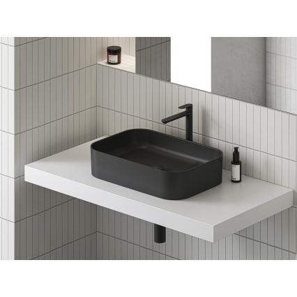 Ravak XJX0D155001 - Umivaonik na radnu ploču CERAMIC SLIM 55x37 cm keramika/crna