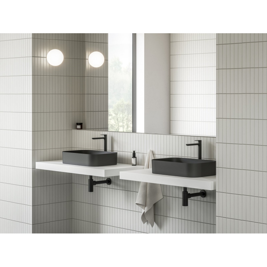 Ravak XJX0D155001 - Umivaonik na radnu ploču CERAMIC SLIM 55x37 cm keramika/crna