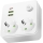 Razdelna utičnica sa prekidačem LINEA 2x230V + 3xUSB A/C SCHUKO bela