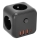 Razdelnik sa prekidačem LINEA, 3x230 V + 4x USB-A/USB-C, crni