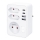 Razdelnik za utičnice 1x16A + 2x 2,5A sa 2x USB (A+C) punjačem, beo