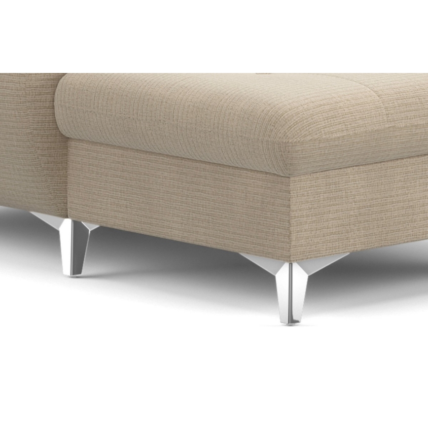 Razvlačeća ugaona garnitura u obliku U sa spremištem CATANIA, bež