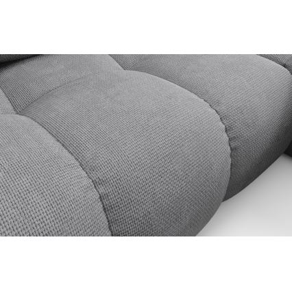 Razvlačna ugaona tapacirana garnitura sa prostorom za odlaganje u obliku L ALMADA, desna, siva