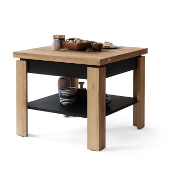Razvlačeći klub/trpezarijski sto sa policom LIA hrast craft/crna