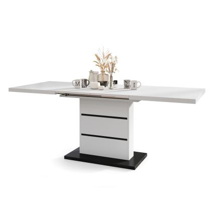 Razvlačivi trpezarijski sto PAOLO bela/crna