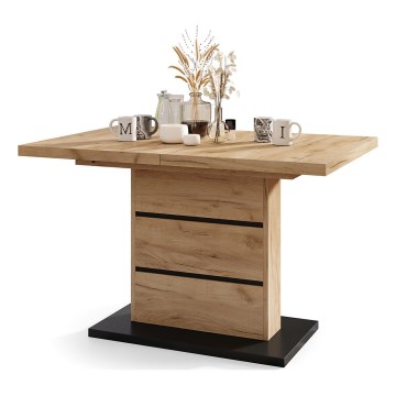 Razvlačivi trpezarijski sto PAOLO hrast craft/crna
