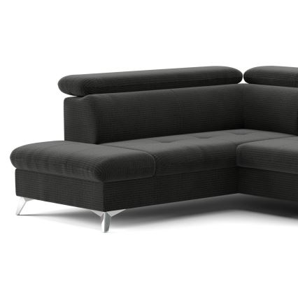 Razvlačna ugaona garnitura sa sandukom za odlaganje u obliku U CATANIA grafit