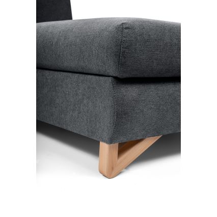 Ugaona tapacirana garnitura na razvlačenje sa prostorom za odlaganje u obliku slova L AVESTA, desna, antracit