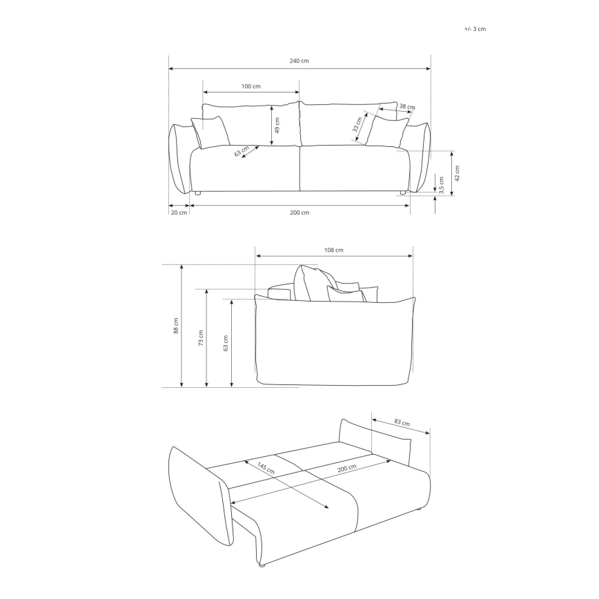 Razvlačni dvosed FRIDA braon