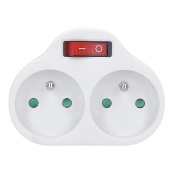 Razvodna utičnica sa prekidačem 2x10A/230V